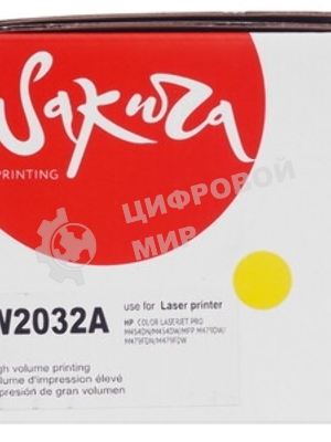 Картридж лазерный Sakura W2032A (HP 415A) для HP LaserJet Pro M454, MFP M479, желтый, 2100 к.