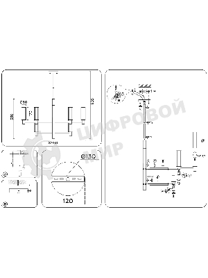 Люстра Ambrella light LH55515/12 BK/BS/CL черный/латунь/прозрачный E14*12 max 40W D860*905