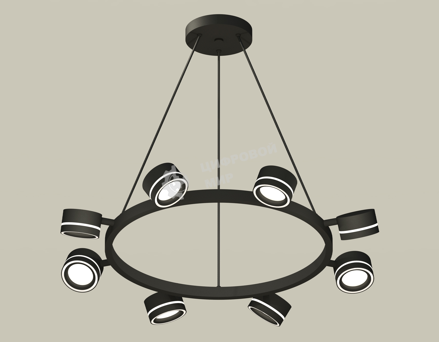 Светильник Ambrella light XB9198201/8 SBK/FR черный песок/белый матовый GX53 (C9198, N8434)