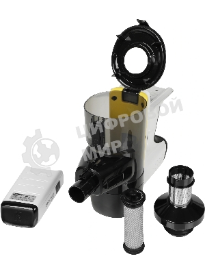 Пылесос вертикальный Karcher VC 6 Cordless ourFamily Car черный/белый, питание от аккумулятора, 250 Вт, уборка сухая, пылесборник 0.8 л, работа от АКБ max 50 мин