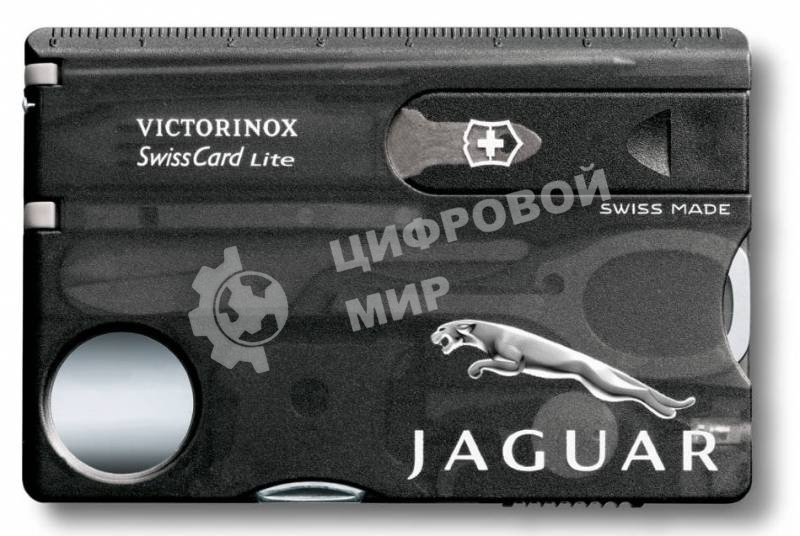 Швейцарская карта Victorinox SwissCard Lite (0.7333.T3) черный полупрозрачный коробка подарочная
