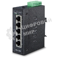Коммутатор ISW-500T для монтажа в DIN рейку IP30 Compact size 5-Port 10/100TX Fast Ethernet Switch (-40~75 degrees C)