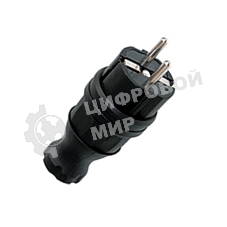 Вилка прямая EKF RPS-011-16-230-44 каучуковая 230В, 2P+PE, 16A, IP44 EKF PROxima