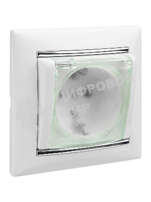 Розетка Legrand Valena 774220 влагозащищенная IP44 с заземлением с крышкой и защитными шторками (белая)