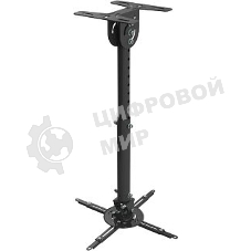 Кронштейн Wize WPB-B черный Потолочные, Макс. крепежное расстояние 260х260, макс. вес нагрузки 12 кг, Наклон,поворот °+/-15, расстояние от стены/потолка 43-64 см