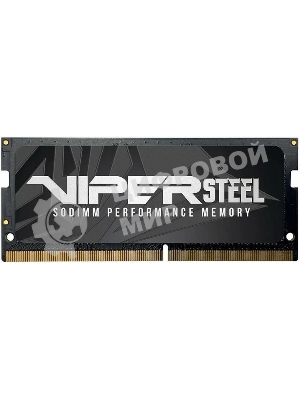 Оперативная память Patriot Steel Series, DDR4, 16GB (1x16 GB), 3200 MHz, CL22, радиатор, черный, SO-DIMM