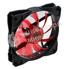 Вентилятор для корпуса Digma DFAN-LED-RED черный, 120 мм, 1200 об/мин, 23 дБ, 4 pin