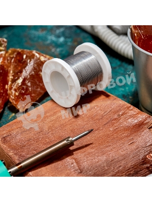 Припой с канифолью Rexant ПОС-61, 100г, Ø0,8мм, (олово 61%, свинец 39%), катушка