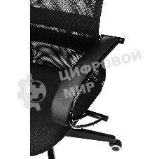 Кресло руководителя Бюрократ CH-607 TW-01 черный, сетка/ткань с подголов. крестовина пластик