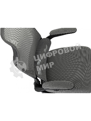 Кресло руководителя Бюрократ Sigma 1 серый, сетка/ткань, крестов. пластик