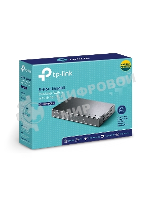 Коммутатор TP-Link SMB TL-SG1008P Коммутатор 8-port Gigabit Switch с 4 портами РоЕ