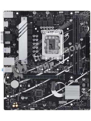 Материнская плата ASUS PRIME B760M-K, LGA 1700, Intel B760, 2xDDR5, 4xSATA, 2xM.2, 1xPCIe 4.0 x16, 2xPCIe x1, 1xHDMI, 1xVGA, 1x 2.5Gb LAN, 2xUSB-A 3.2 Gen 1, 2xUSB-A 2.0, 3x3.5 мм, 7.1, mATX