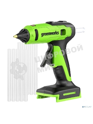 Пистолет клеевой аккумуляторный GreenWorks G24GLG, 24V, 11 мм, без АКБ и ЗУ (3502207)