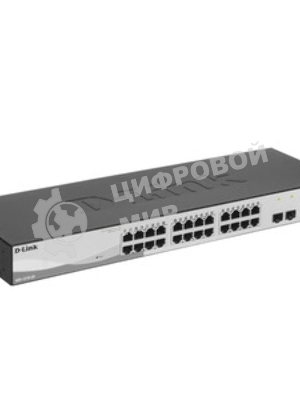 Коммутатор D-Link DGS-1210-26/F, 24×1 Гбит/с + 2×1 Гбит/с SFP, настраиваемый