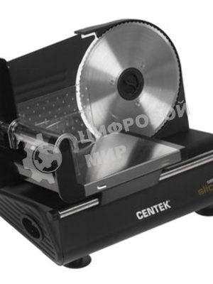 Ломтерезка Centek CT-1381 черный, 150 Вт толщина нарезки 3-20мм, съемная каретка, спец. держатель
