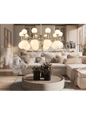 Люстра Ambrella light LH51051/20 GD/FR золото/белый матовый G9*20 max 28W D750*460