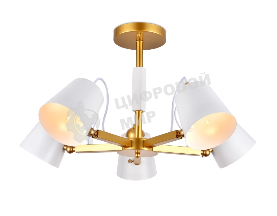 Светильник Ambrella light TR3101/5 WH/GD белый/золото E14 max 40W D680*370