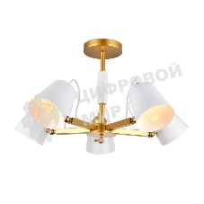 Светильник Ambrella light TR3101/5 WH/GD белый/золото E14 max 40W D680*370