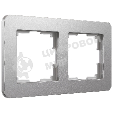 Рамка на 2 поста Platinum (алюминий) W0022606
