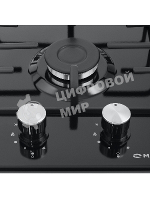 Газовая варочная панель Maunfeld EGHE.32.3EB/G, 2 конфорки, эмалированная сталь, черный