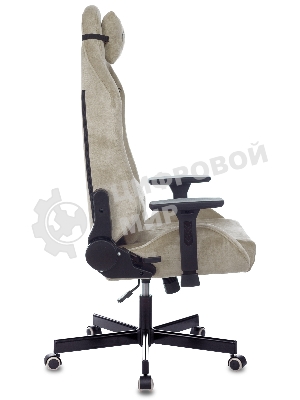 Кресло игровое Бюрократ Knight N1 Fabric бежевый Light-21, с подголов. крестовина металл