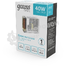 Блок питания Gauss Basic 12V 40W IP20 1/120