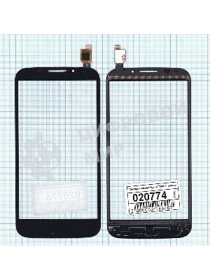 Сенсорное стекло (тачскрин) для Alcatel Pop S7 7045Y, черное