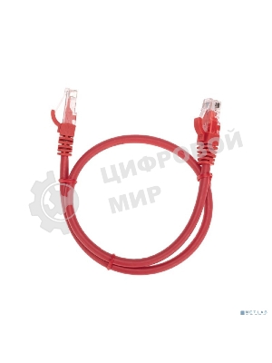 Патч-корд U/UTP Rexant cat.6, RJ45-RJ45, неэкранированный, 26AWG, LSZH, красный, 0.5 м