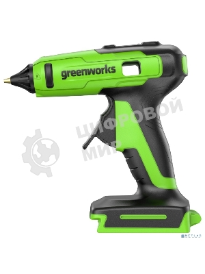 Пистолет клеевой аккумуляторный GreenWorks G24GLG, 24V, 11 мм, без АКБ и ЗУ (3502207)