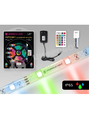 Комплект светодиодной ленты GS2501 5050 30Led/ 7.2W m/ 12V IP65 RGB/ 5000*10*2.87mm (4 конт.)