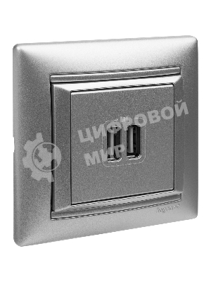 Розетка 2-ая USB | 770270 | Legrand Valena Алюминий