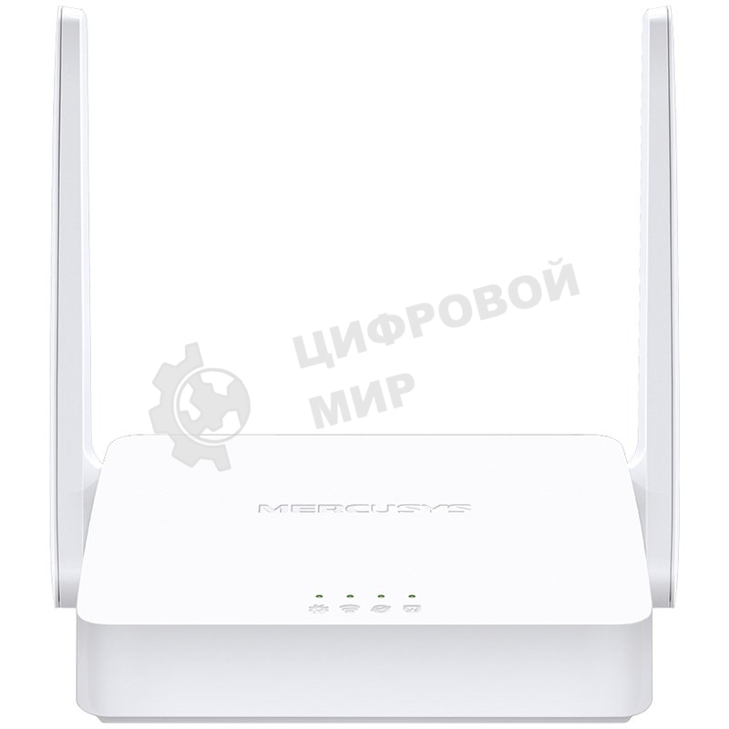 Роутер Mercusys 300Mbps Multi-Mode Wireless N Router, 2× Fixed External Antennas, 2× 10/100 Mbps LAN Ports, 1× 10/100 Mbps WAN Port, FEATURE: Access Point Mode, WPS/Reset Button, IPTV, IPv6, Beamforming, MU-MIMO, Parental Controls, Guest Network
