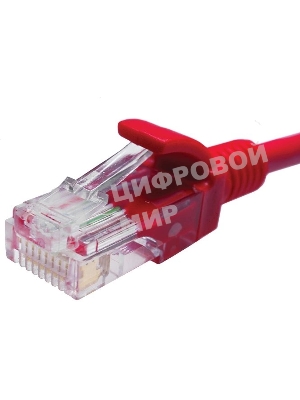 Патч-корд Suprlan 10-0154 UTP RJ-45 вил.-вилка RJ-45 cat.5e 3м красный LSZH 24AWG