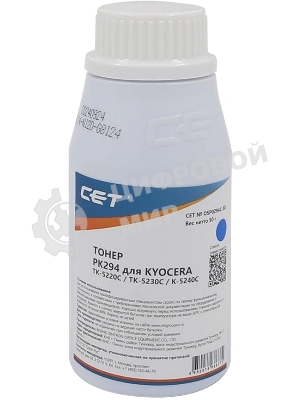 Тонер для Kyocera ECOSYS M5521cdn/M5526cdw/P5021cdn/P5026cd Cyan (PK294) 50г/бут. (TK-5220C/TK-5230C/TK-5240C) Japan CET