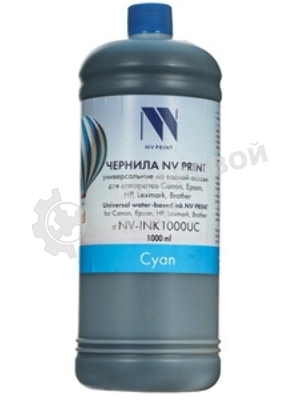 Чернила NVPrint универсальные на водной основе NV-INK1000UC для аппаратов Сanon/Epson/НР/Lexmark (1000 мл) Cyan