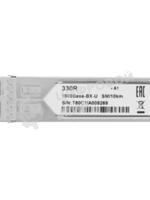 SFP-трансивер D-Link 330R/10KM/A1B WDM с 1 портом 1000Base-BX-U (Tx:1310 нм, Rx:1550 нм) для одномодового оптического кабеля (до 10 км, разъем Simplex LC)