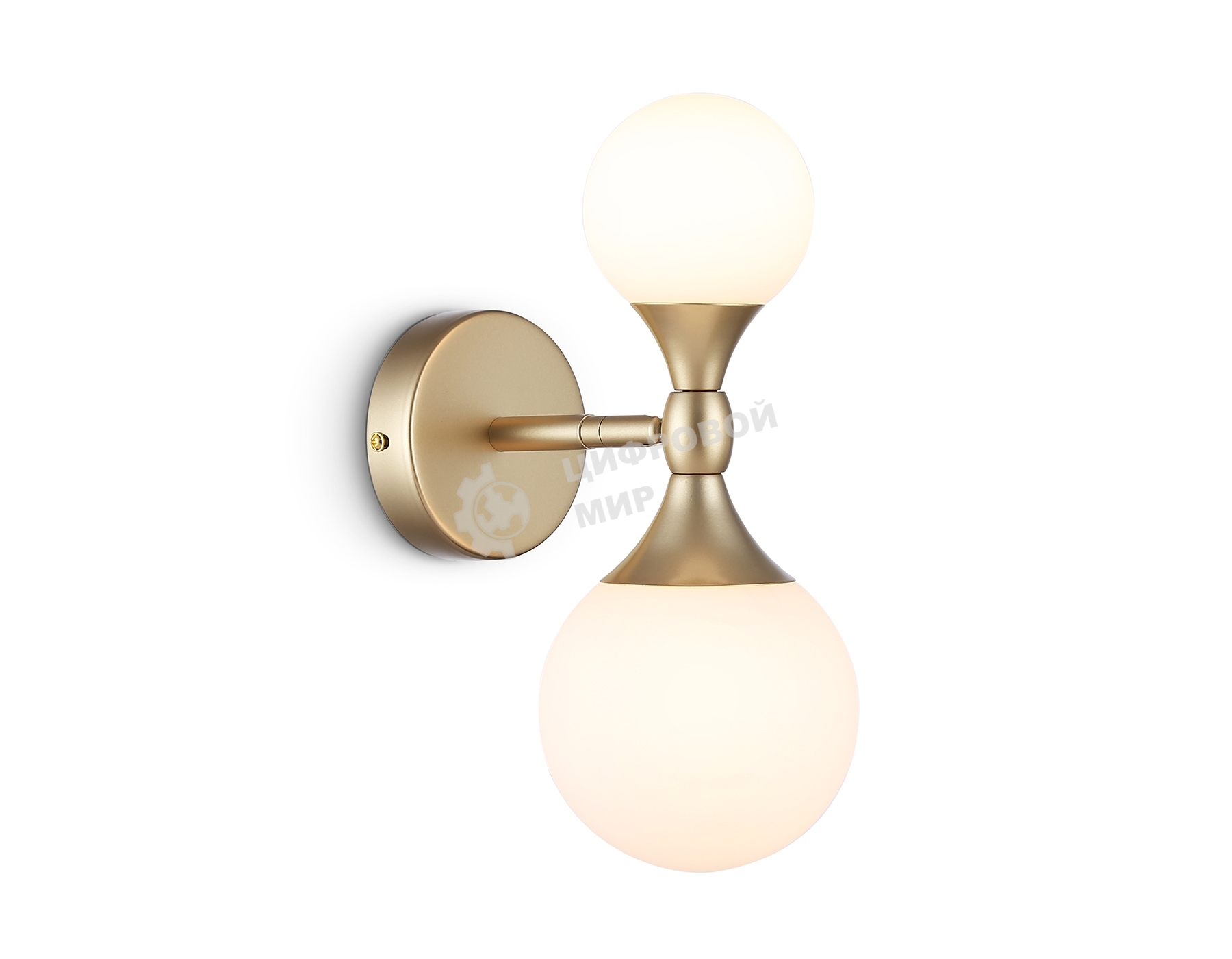 Настенный светильник Ambrella light LH51053/2 GD/FR золото/белый матовый G9*2 max 28W 120*195*300