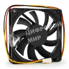 Вентилятор для корпуса Gembird черный, 80 мм, 2600 об/мин, 27 дБ, 3 pin