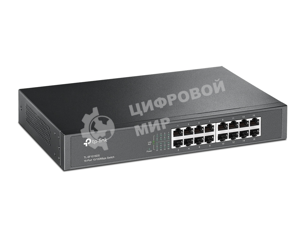 Коммутатор сетевой неуправляемый TP-Link SMB TL-SF1016DS 16 ports 10/100 Мбит/с