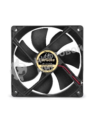 Вентилятор для корпуса ExeGate ExtraPower EP12025S2P черный, 120 мм, 1800 об/мин, 28 дБ, 2 pin