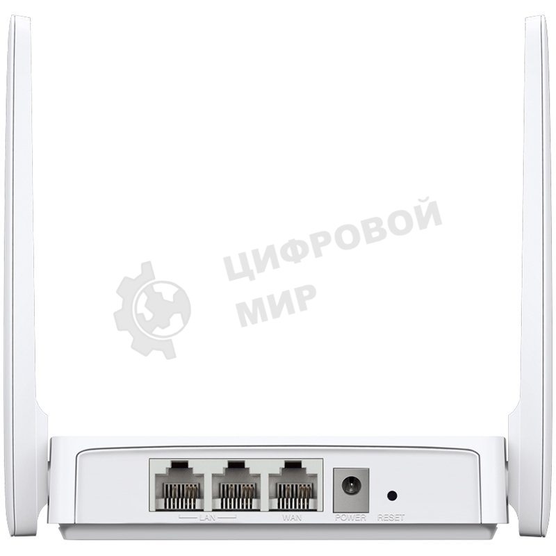 Роутер Mercusys 300Mbps Multi-Mode Wireless N Router, 2× Fixed External Antennas, 2× 10/100 Mbps LAN Ports, 1× 10/100 Mbps WAN Port, FEATURE: Access Point Mode, WPS/Reset Button, IPTV, IPv6, Beamforming, MU-MIMO, Parental Controls, Guest Network