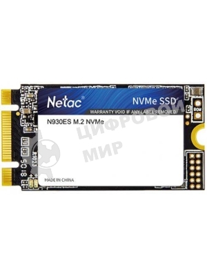 Накопитель SSD Netac N930ES, 512Gb, PCIe 3.1 x2, M.2 2242, NVMe, R/W 1650/1500