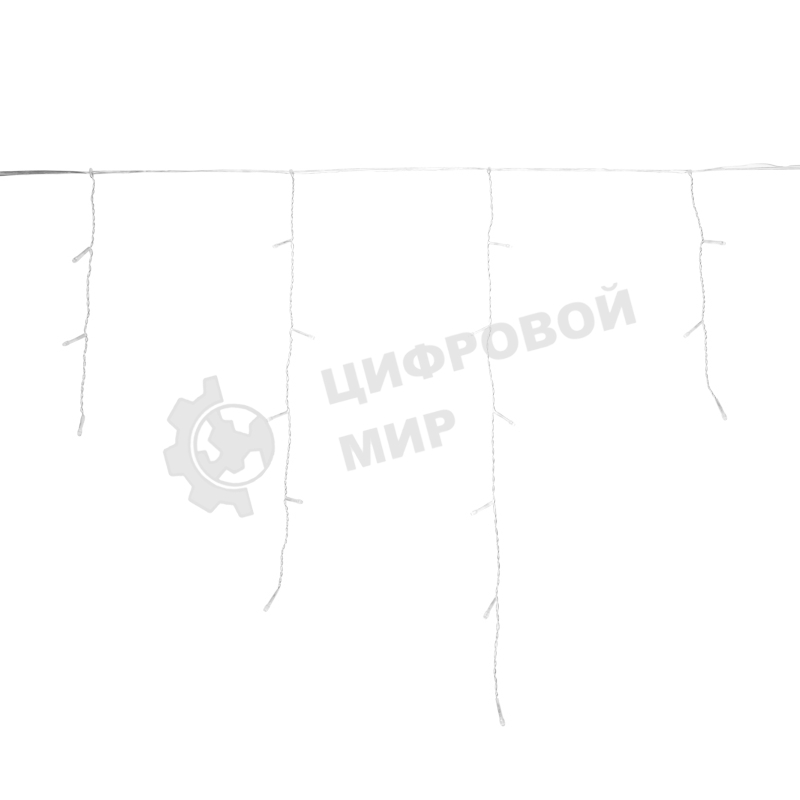 Гирлянда светодиодная Neon-night Айсикл (бахрома) 5х0,6м, с эффектом мерцания, прозрачный провод, IP44, 230В, диоды белые, 112 LED