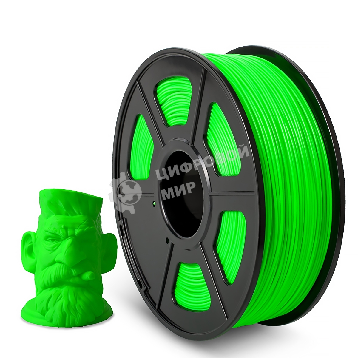 Филамент NVPrint ABS Green для 3D печати диаметр 1.75мм длина 330 метров масса 1 кг