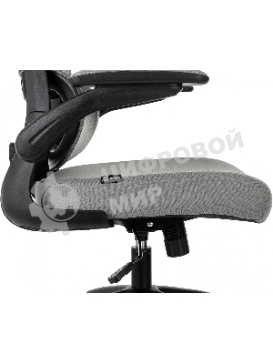 Кресло руководителя Бюрократ Sigma 1 серый, сетка/ткань, крестов. пластик