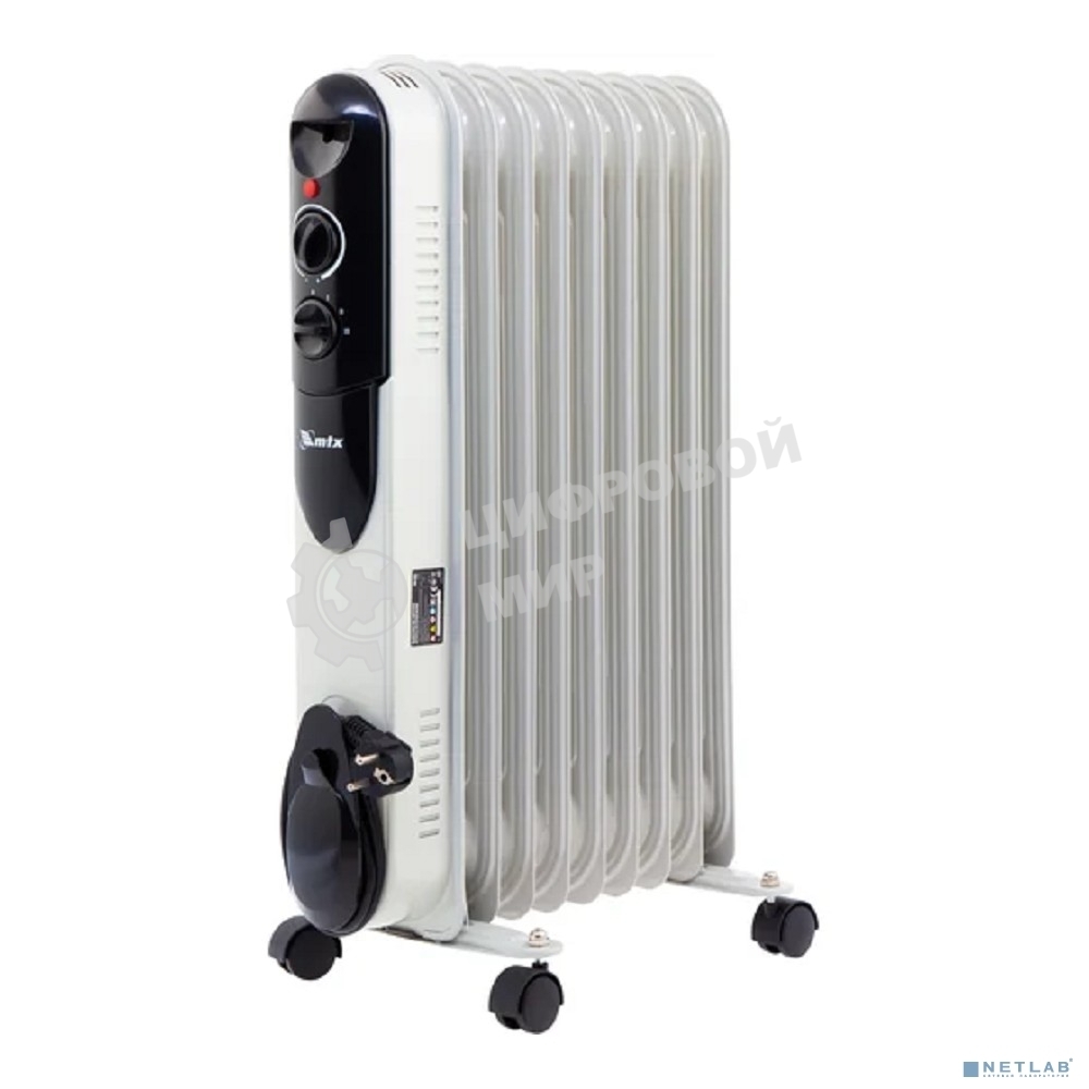 Обогреватель масляный MTX OCH-2000, белый, 2000 Вт, 20 м2, термостат