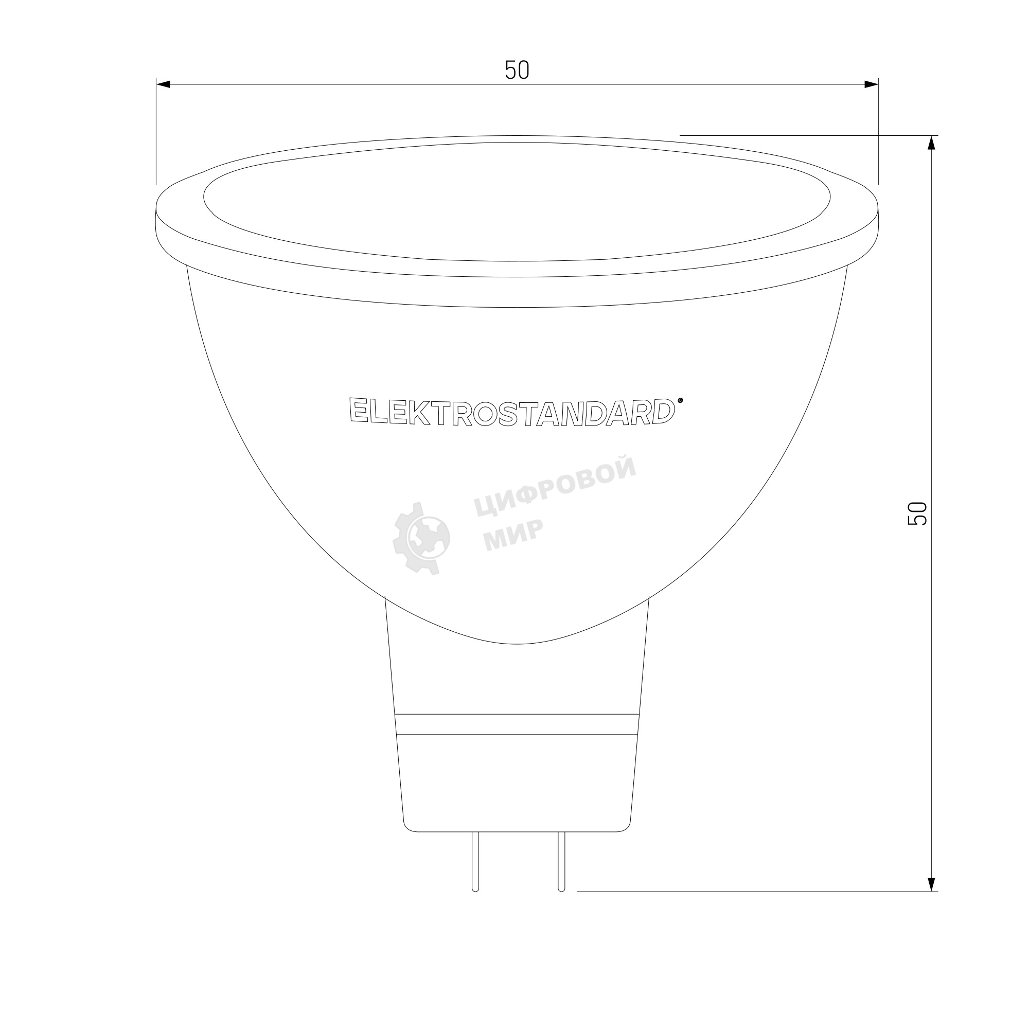 Dimmable 7W 4200K G5.3 (BLG5317) / Светодиодная лампа