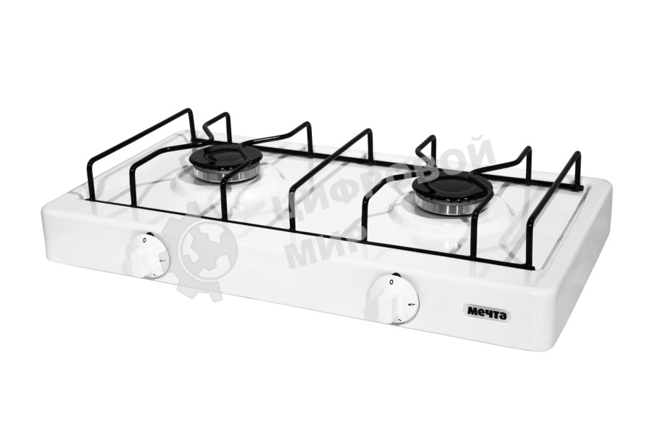 Газовая плита Мечта 200М белая (ШхГхВ) 50х28,5х11,5 см. 2 газовые горелки. Имеет надежное и долговечное стеклоэмалевое покрытие, которое легко чистится и долго сохраняет отличный внешний вид. Краны регулирования мощности пламени горелок оснащены функцией 