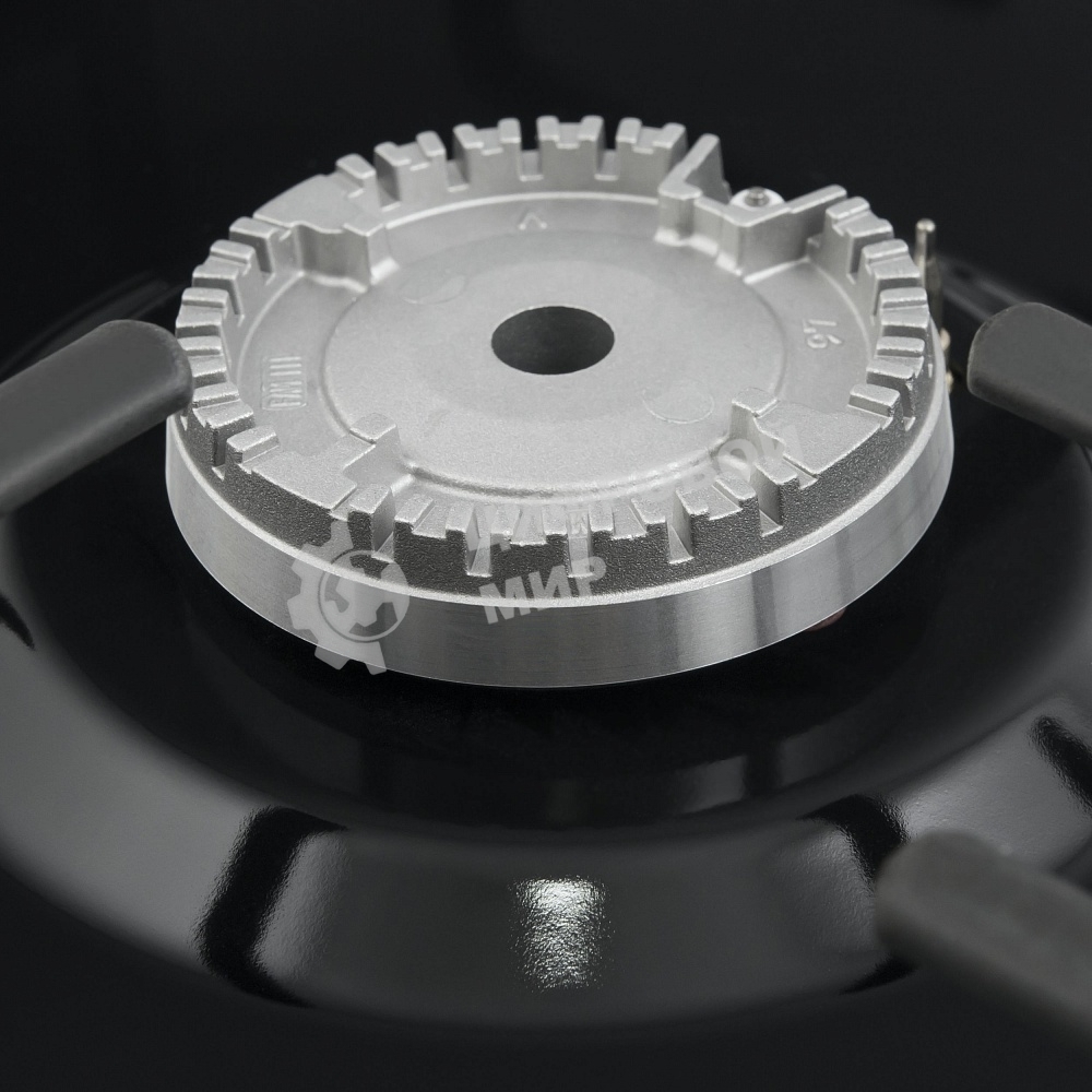 Газовая варочная панель Maunfeld EGHE.32.3EB/G, 2 конфорки, эмалированная сталь, черный