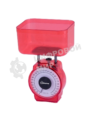 Весы кухонные механические HOMESTAR HS-3004М, 002795 красный, макс.нагрузка 1кг (в уп. 40 шт)